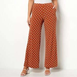 Girl With Curves Tall Wide Leg Pants Coral 3X New